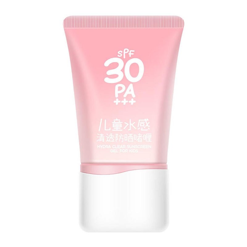 Children's transparent sunscreen gel, specially formulated for girls and babies, provides UV protection, sunscreen lotion, and sweat protection.